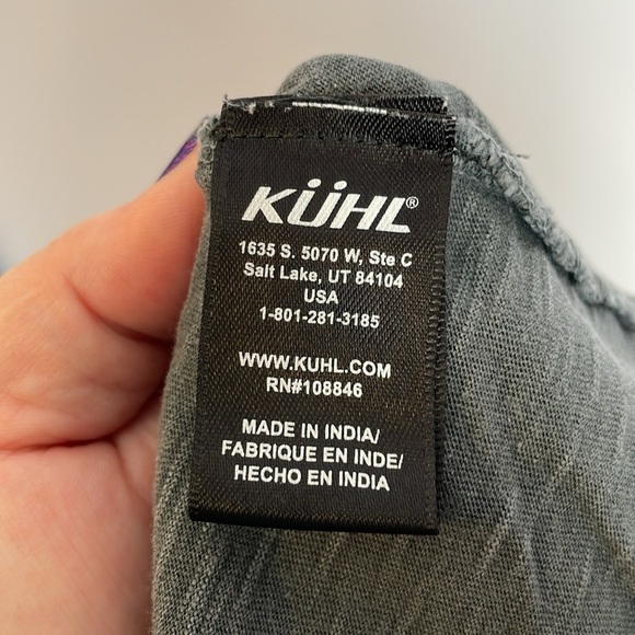 Kuhl Gia Short Sleeve Shirt in Carbon Gray with Crochet detail size M - Picture 5 of 16